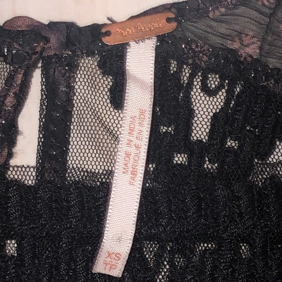 Free People Long Sleeve Printed Sheer Dress. - Picture 8 of 12